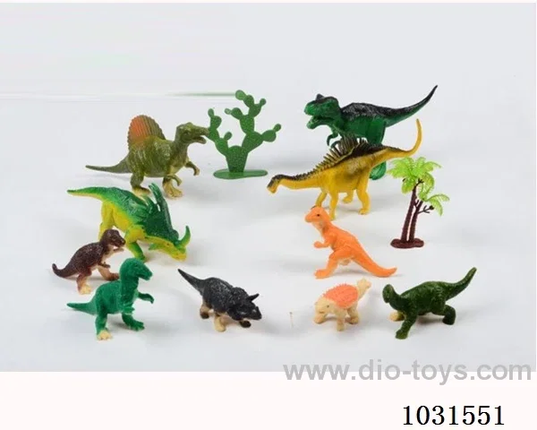 10pcs dinosaur set 6.5 inch  in PP bag with header