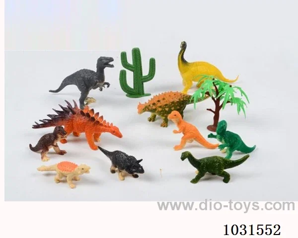 10pcs dinosaur set 6.5 inch  in PP bag with header