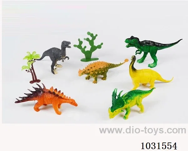 6pcs dinosaur set 6.5 inch  in PP bag with header