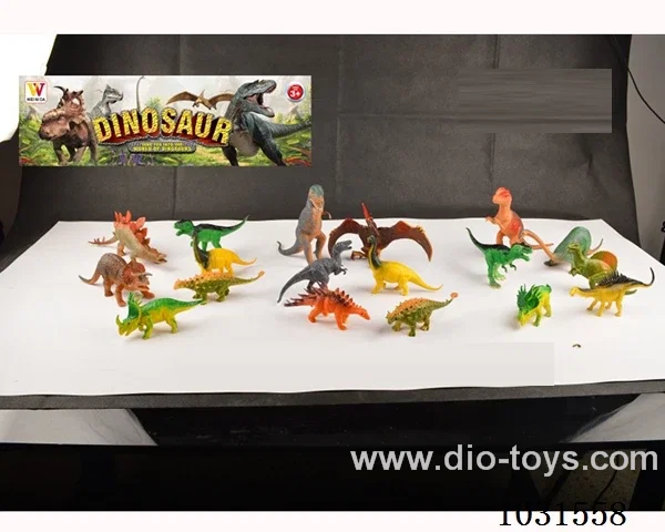 6pcs dinosaur set 10 inch 3 sets mixed loading  in PP bag with header