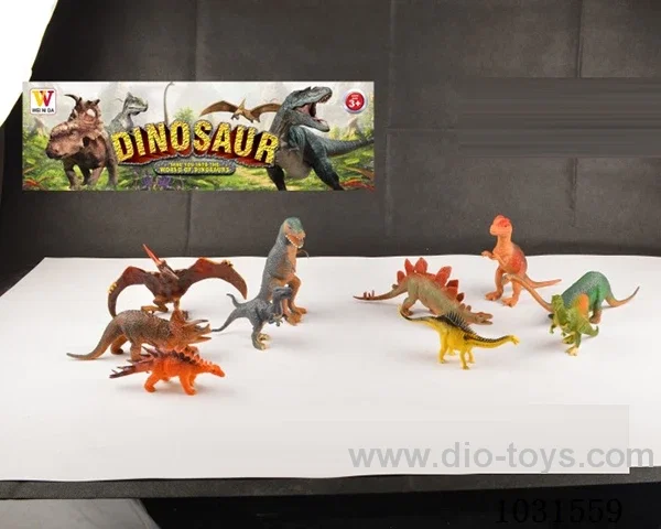 5pcs dinosaur set 10 inch 2 sets mixed loading  in PP bag with header