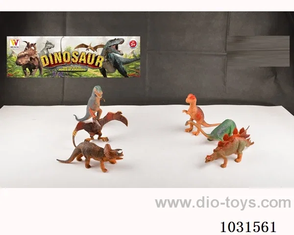 3pcs dinosaur set 10 inch 2 sets mixed loading  in PP bag with header