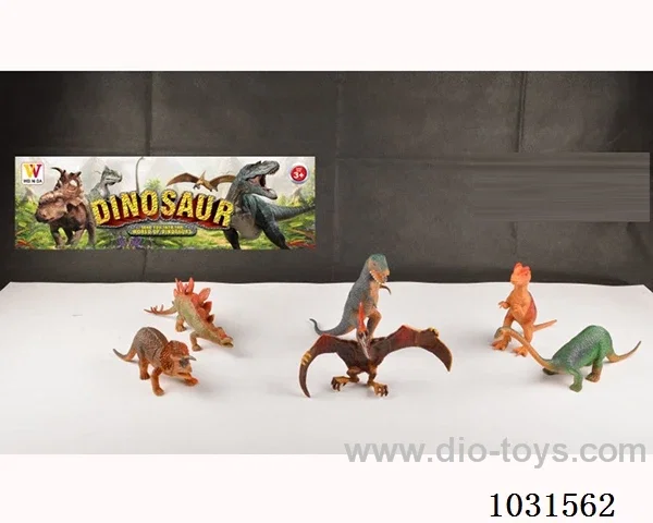 2pcs dinosaur set 10 inch 3 sets mixed loading  in PP bag with header