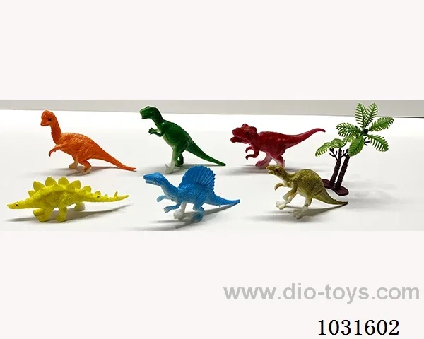 6pcs dinosaur set in PP bag with header