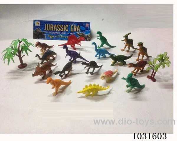 18pcs dinosaur set in PP bag with header