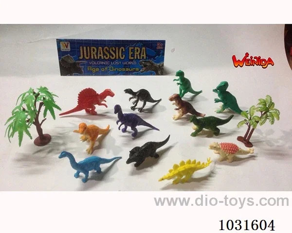 12pcs dinosaur set in PP bag with header