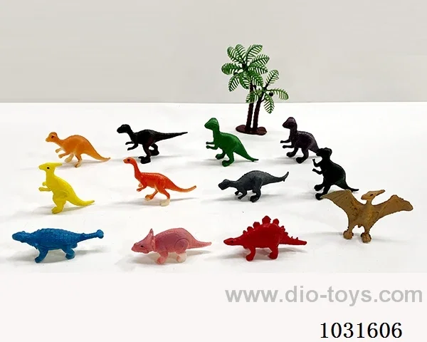 12pcs dinosaur set in PP bag with header