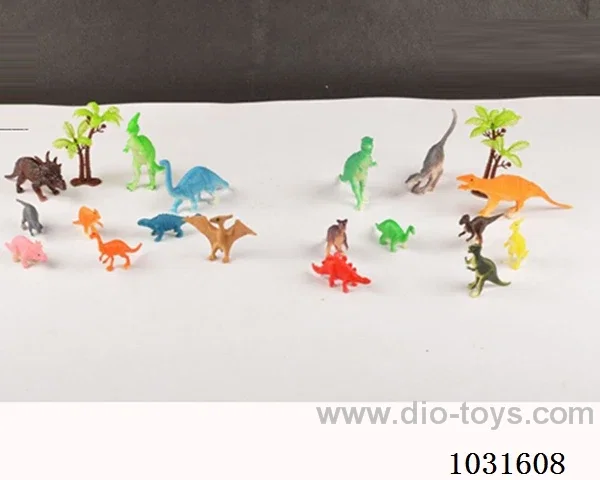 9pcs dinosaur set 2sets mixed loading  in PP bag with header