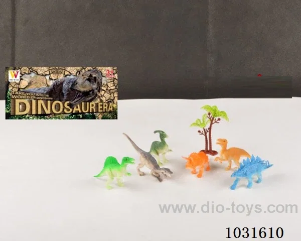 6pcs dinosaur set in PP bag with header