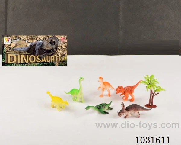 6pcs dinosaur set in PP bag with header