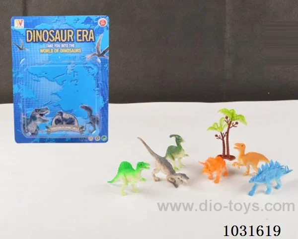 6pcs dinosaur set in blister card