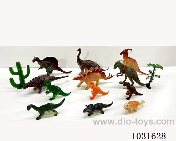12pcs dinosaur set in PP bag with header