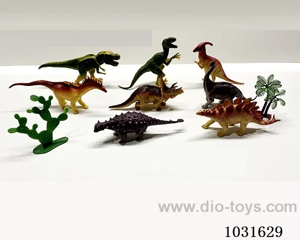 8pcs dinosaur set in PP bag with header