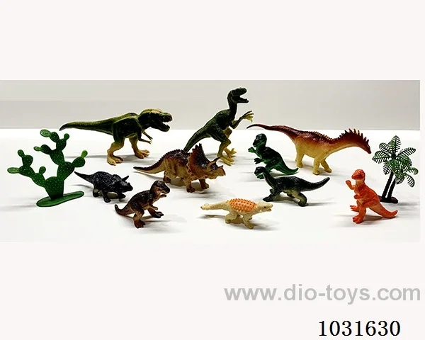 10pcs dinosaur set in PP bag with header