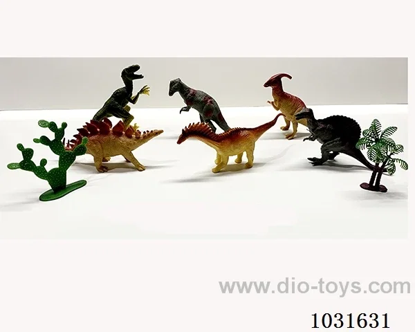 6pcs dinosaur set in PP bag with header