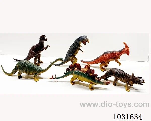 6pcs dinosaur set in PP bag with header