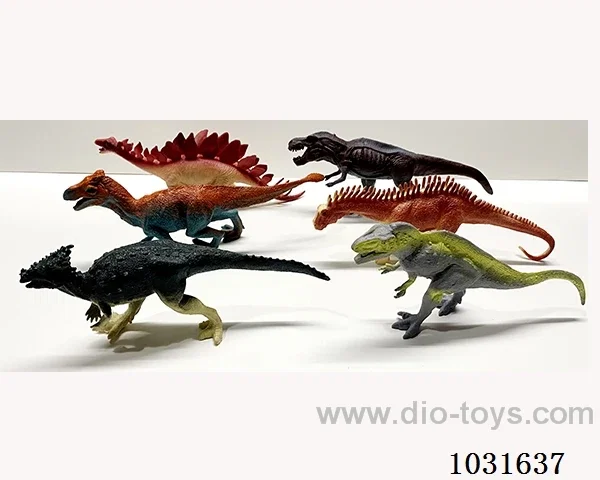 6pcs dinosaur set in PP bag with header