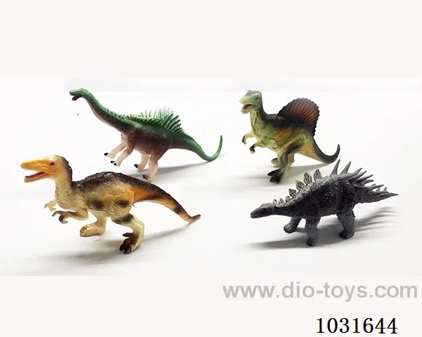 4pcs dinosaur set in PP bag with header