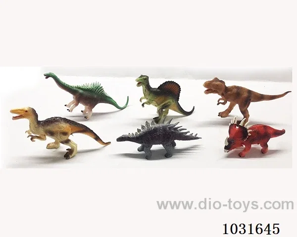 6pcs dinosaur set in PP bag with header