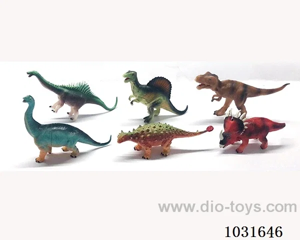 6pcs dinosaur set in PP bag with header