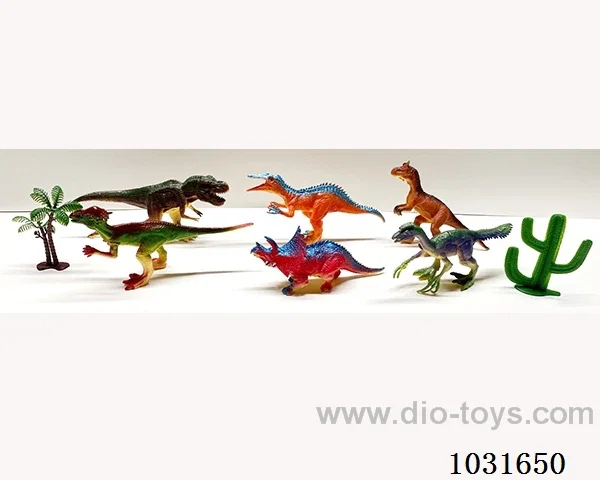 6pcs dinosaur set in PP bag with header