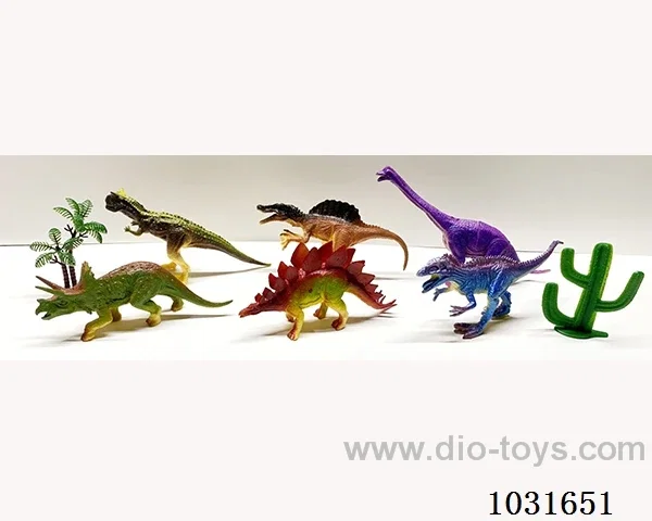 6pcs dinosaur set in PP bag with header