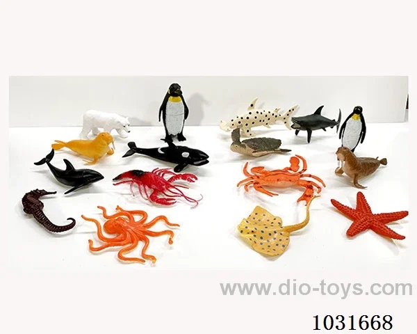 8pcs animals set in PP bag with header