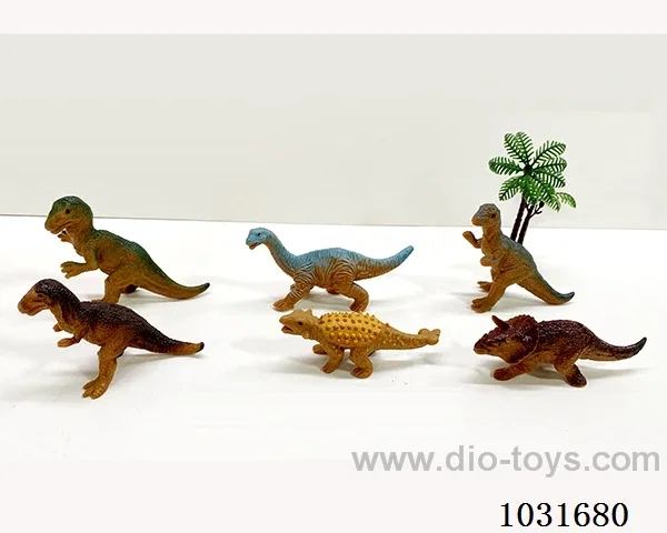 6pcs dinosaur set in PP bag with header