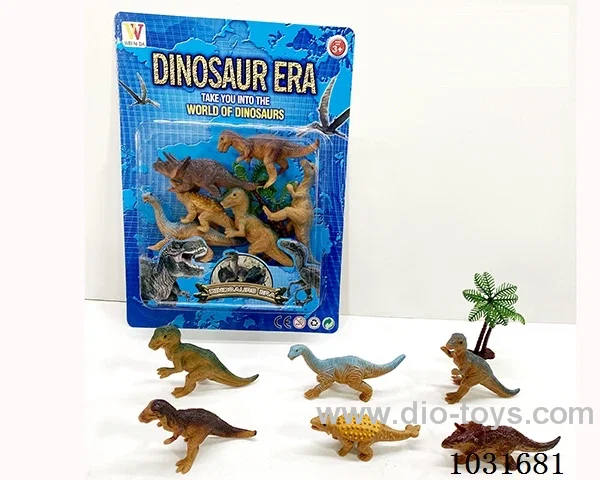 6pcs dinosaur set in blister