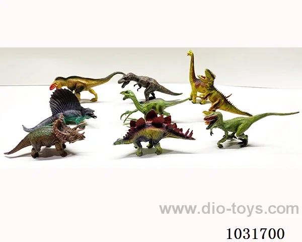 9pcs dinosaur set in PP bag with header
