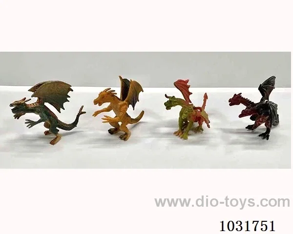 4pcs animals set  in PP bag with header