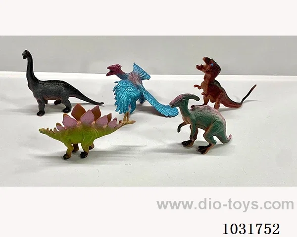 5pcs dinosaur set in PP bag with header