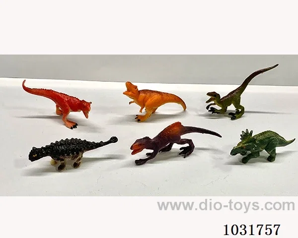6pcs dinosaur set in PP bag with header