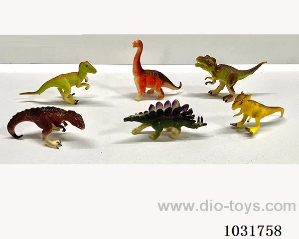 6pcs dinosaur set in PP bag with header