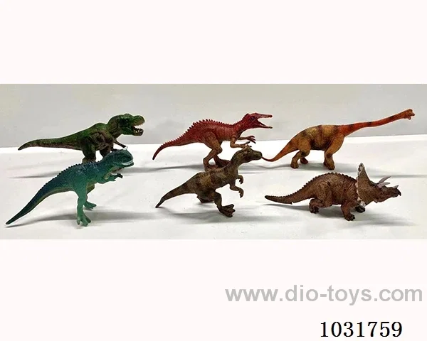 6pcs dinosaur set in PP bag with header