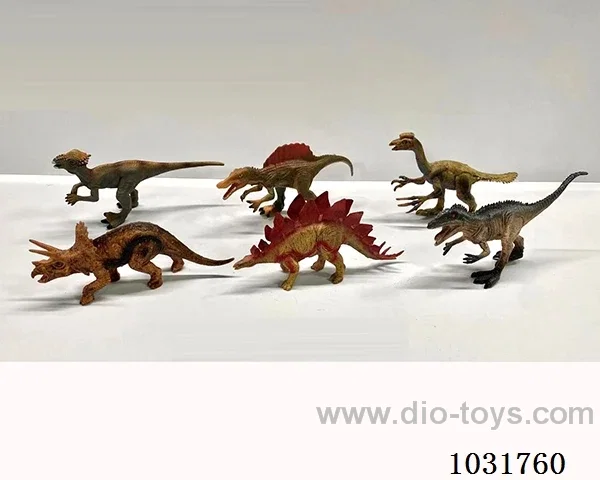 6pcs dinosaur set in PP bag with header