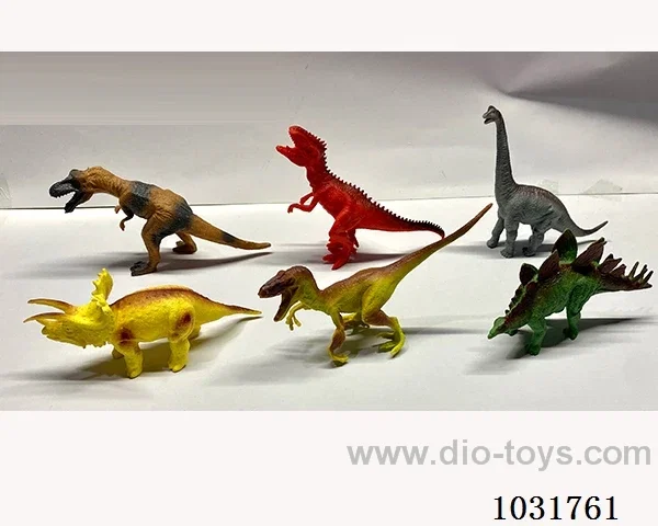 6pcs dinosaur set in PP bag with header