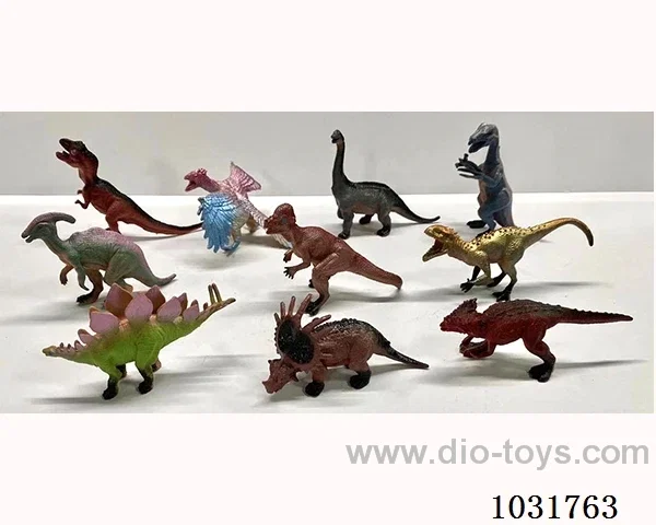 10pcs dinosaur set in PP bag with header