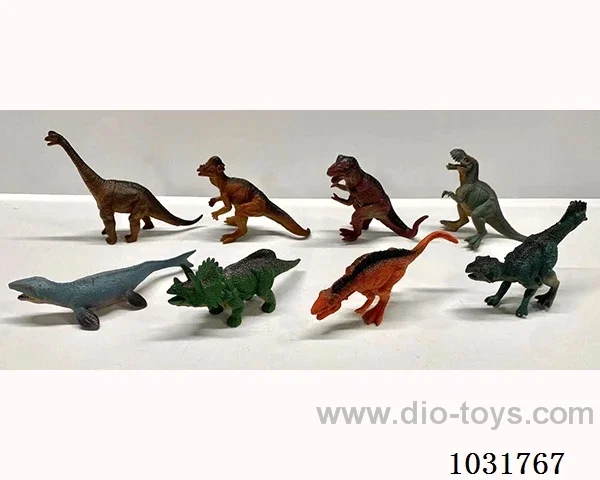 8pcs dinosaur set in PP bag with header