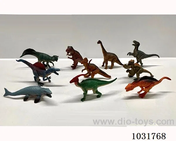 10pcs dinosaur set in PP bag with header