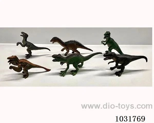 6pcs dinosaur set in PP bag with header