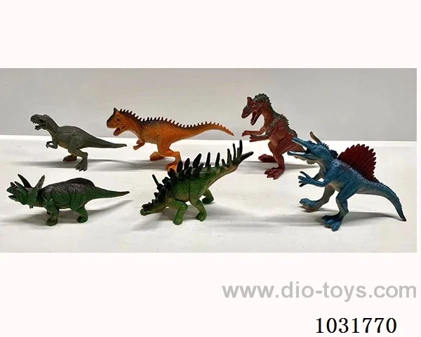 6pcs dinosaur set in PP bag with header