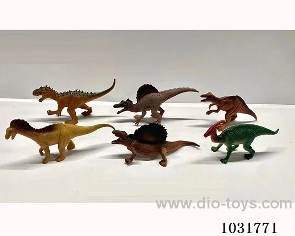 6pcs dinosaur set in PP bag with header