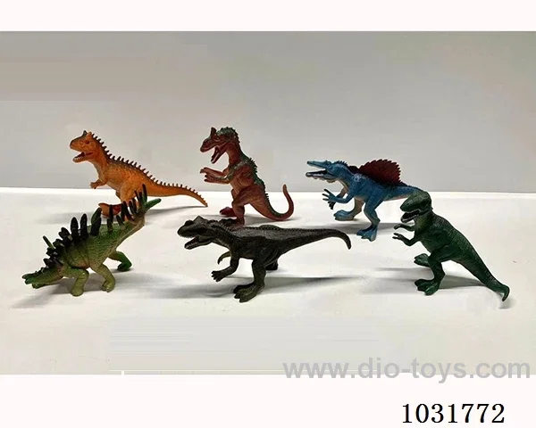 6pcs dinosaur set in PP bag with header