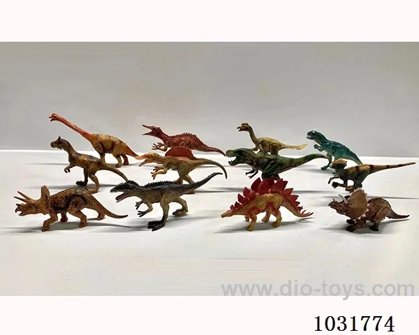 12pcs dinosaur set in PP bag with header