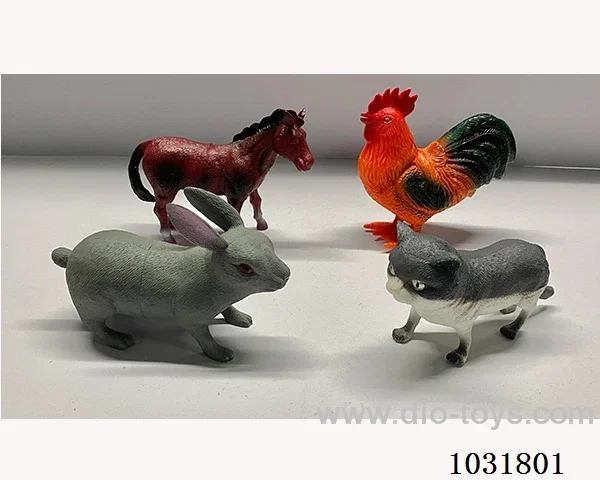 4pcs animals set  8inch  in PP bag with header