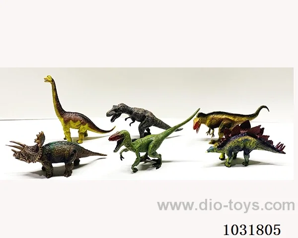 6pcs dinosaur set in PP bag with header