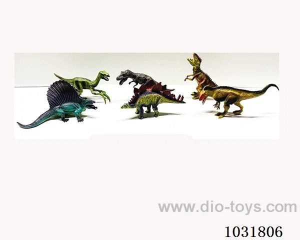 6pcs dinosaur set in PP bag with header
