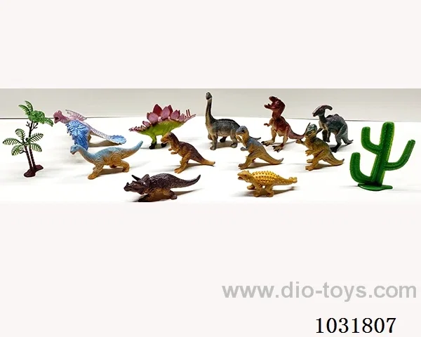 12pcs dinosaur set in PP bag with header