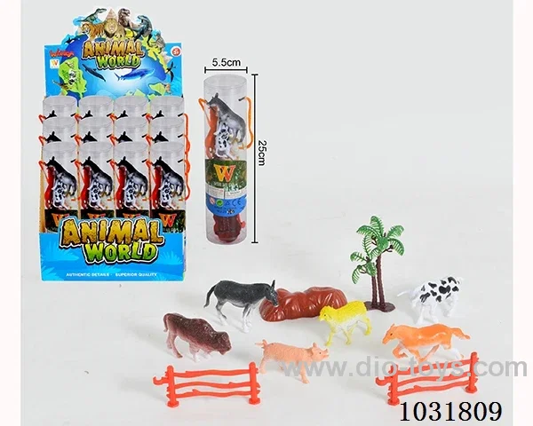 6pcs animals set in display box